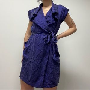 Club Monaco Purple Silk Dress